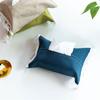 Elegant Sturdy Fabric Tissue Box Cover Portable for Home and Office Decoration with Soft Cotton Linen Materials