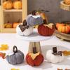 Orange Pumpkin Pendant Harvest Festival Knitted Small Ornament Thanksgiving Arrangement Props Halloween Party