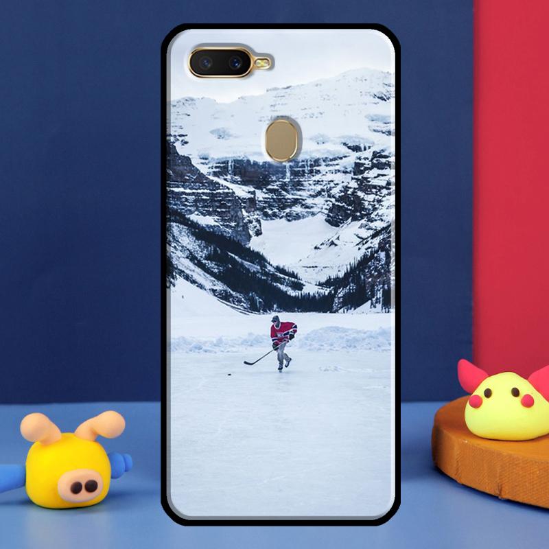 Ice Hockey Sport Case For Oppo A16 A76 A96 A58 A78 A98 A5 A9 A91 A15 A17 A77 A52 A72 A74 A94 A54S A57S Cover