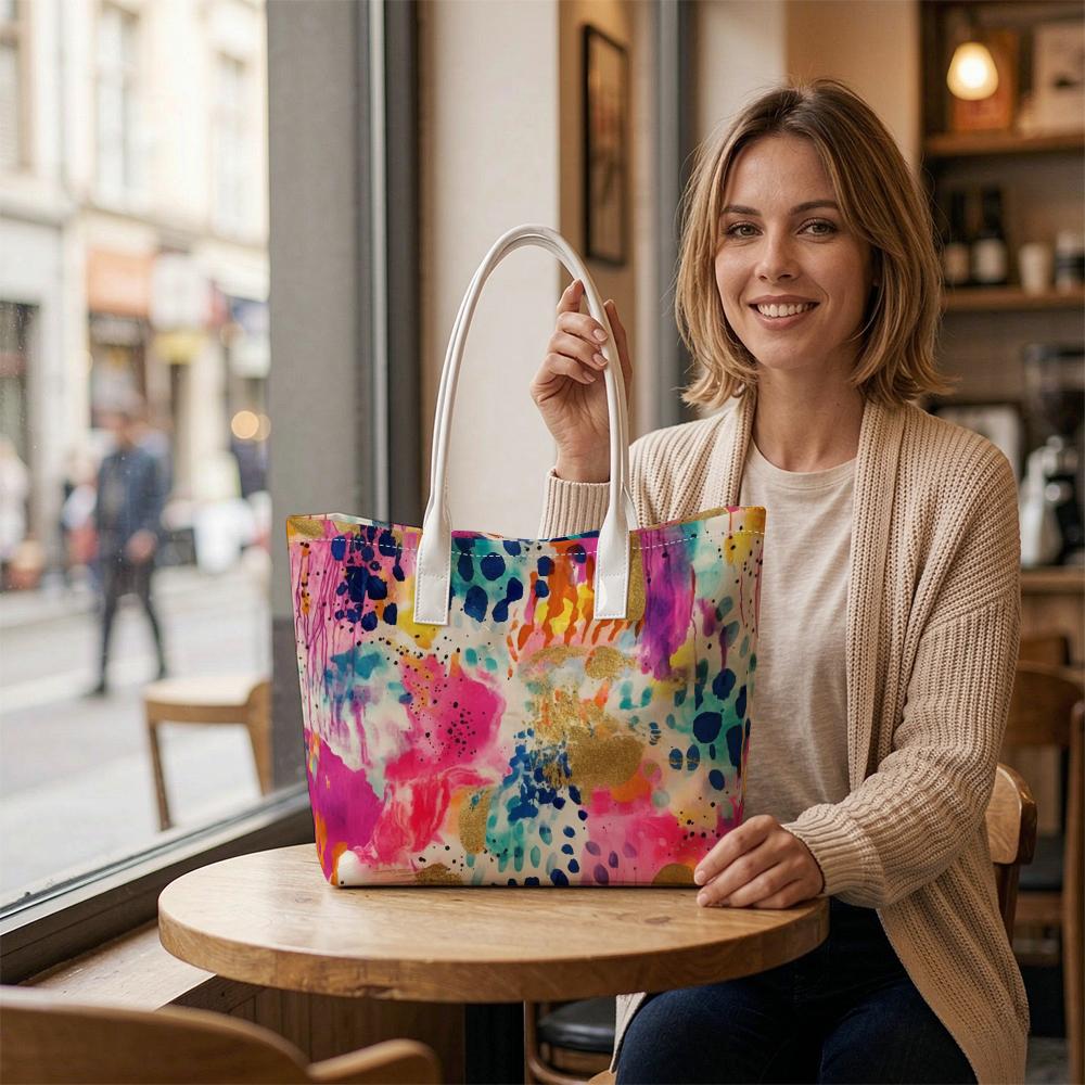 Abstract Watercolor Shoulder Bag Fashion Daily Tote