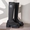 But Knee Elastic Boots Women's Autumn 2026 New Thick-soled Knitted Medium Socks Boots Niche Sleeve Thin Boots