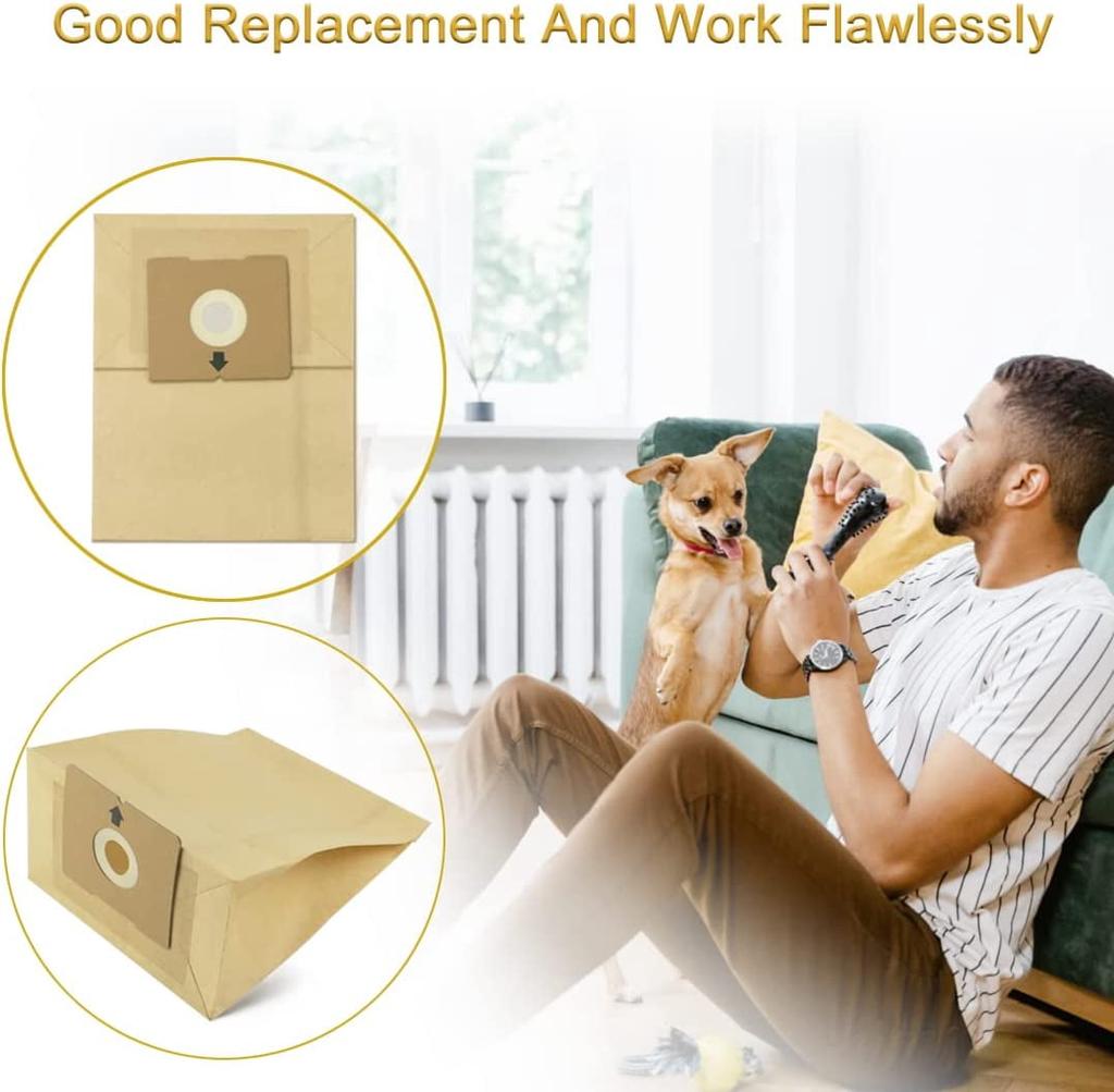 Suitable for Bissell Zing Series 4122 2154A Barrel Vacuum Cleaner Dust Bag 10 Packs  Brown