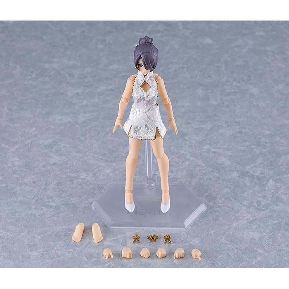 figma female body [Mika] with miniskirt China dress [white] non-scale plastic painted movable figure