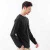 Champion Long Sleeve Size Crew Embroidered Men's T-Shirt, Basic, Black, M, 100% Cotton, Neck, Logo, C8-X408