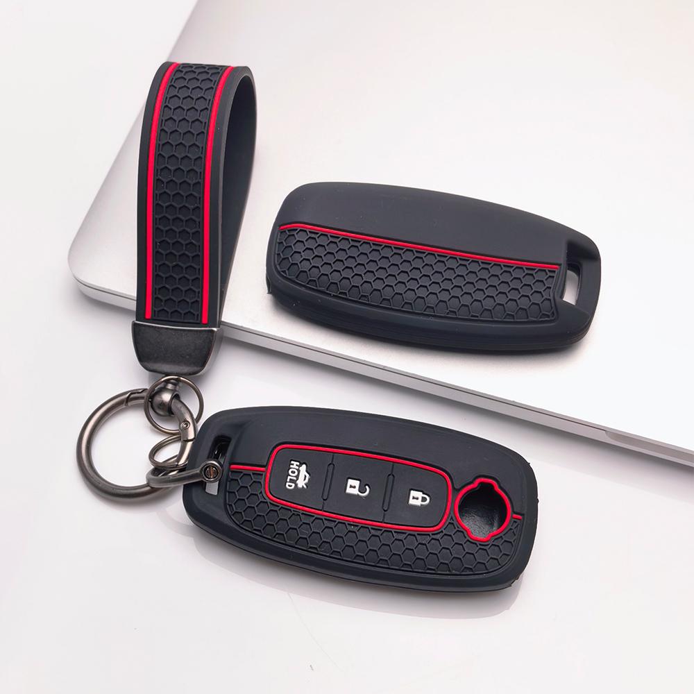 Key Fob Cover for Nissan Altima Sentra Rogue Pathfinder Frontier Murano Kicks Titan with Keychain Anti-Scratch Surface Shockproof Structure