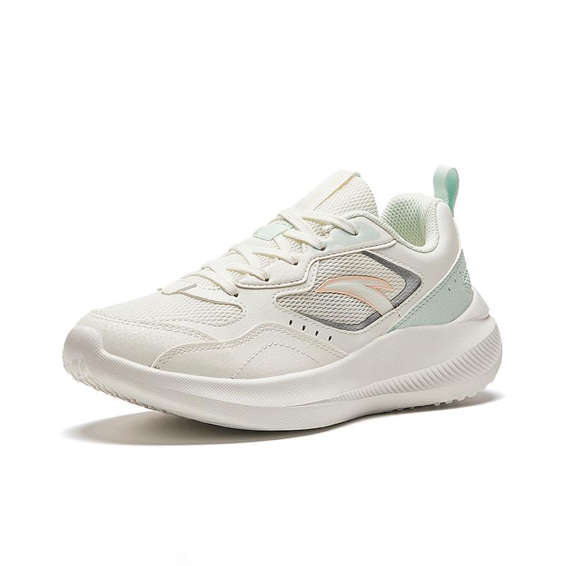 Anta Cushioning Abrasion Resistant Lightweight Low Top Running Shoes Women's White Green Pink Sneakers 922525536F-2
