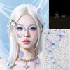 Blue Star Diamond Face Stickers: Adhesive Rhinestone Designs for Tear Eye Makeup, Perfect for Music Festivals.