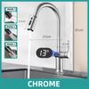 Temperature Digital Display Pull Out Faucet Kitchen Single Handle Kitchen Sink Rotation Mixer Sprayer Hot And Cold Water Taps