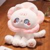 Fluffy Flower Loop Cat Plush Toy Animal Cartoon Flower Cat Doll Kitten Stuffed Doll  Christmas Gift