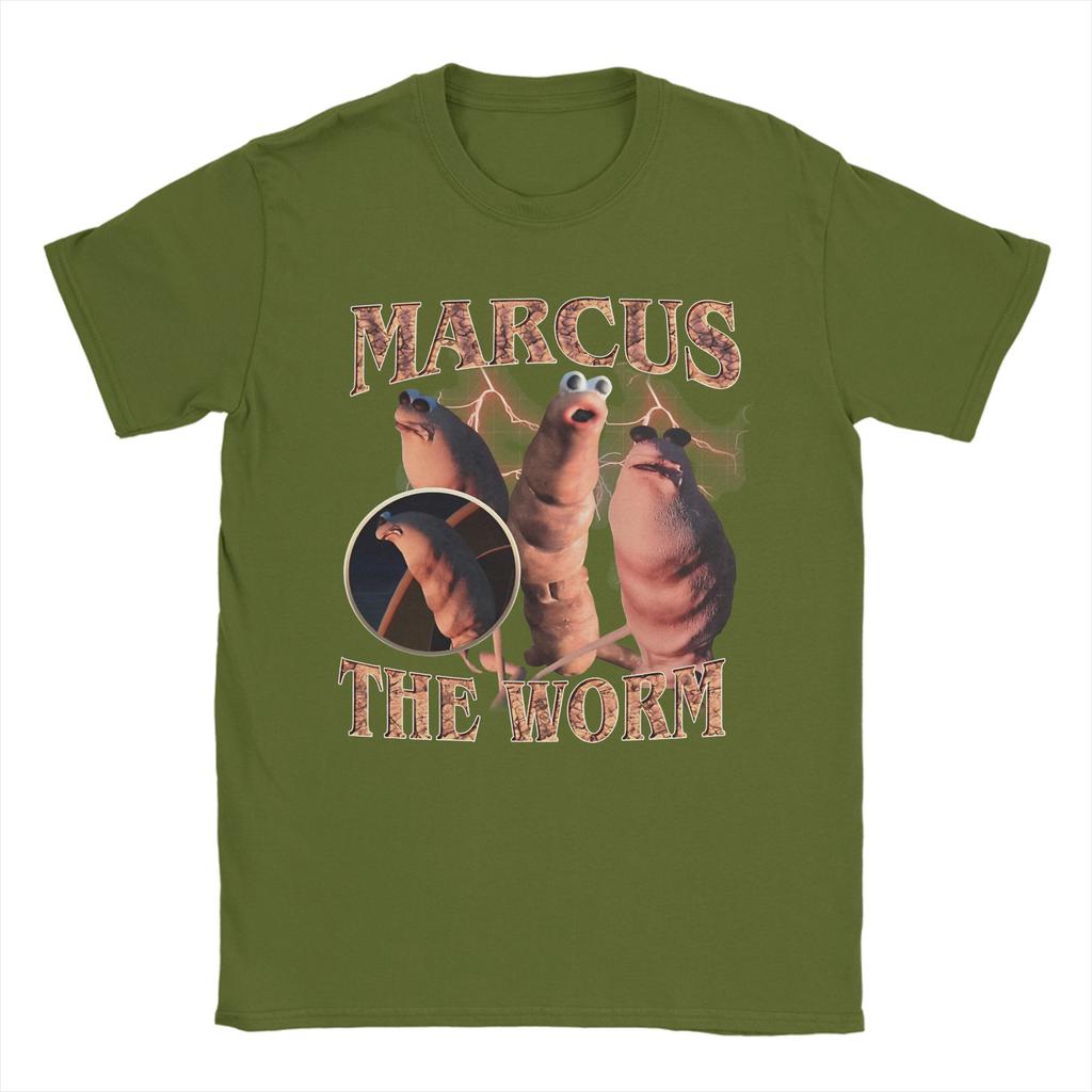 Marcus The Worm Funny Memes Merch Unisex T Shirts Cotton Tee Graphic Tshirt Clothes
