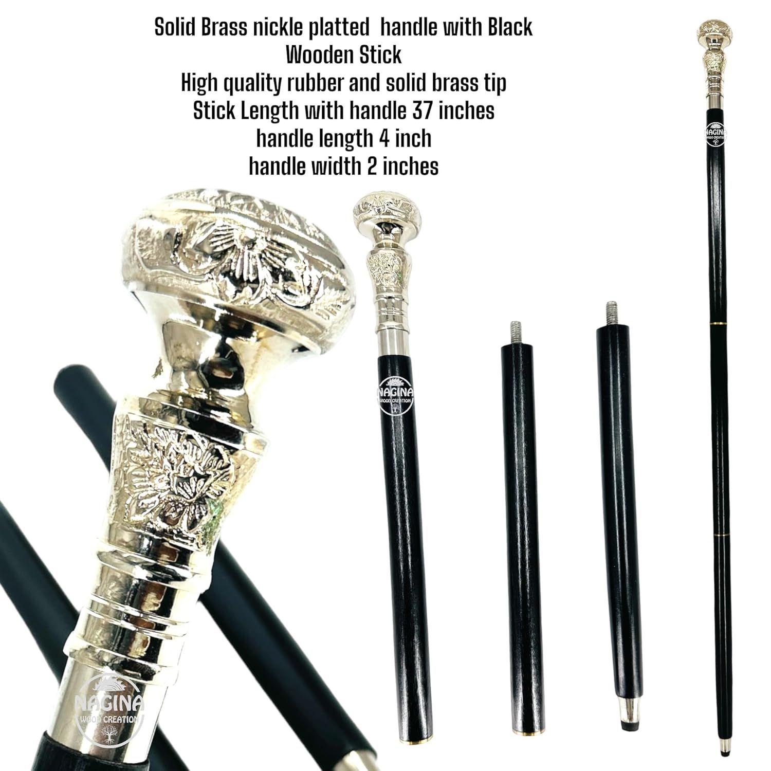 

Винтажная трость деревянная трость серебряная латунная ручка набалдашник палка из черного дерева - Викторианская трость