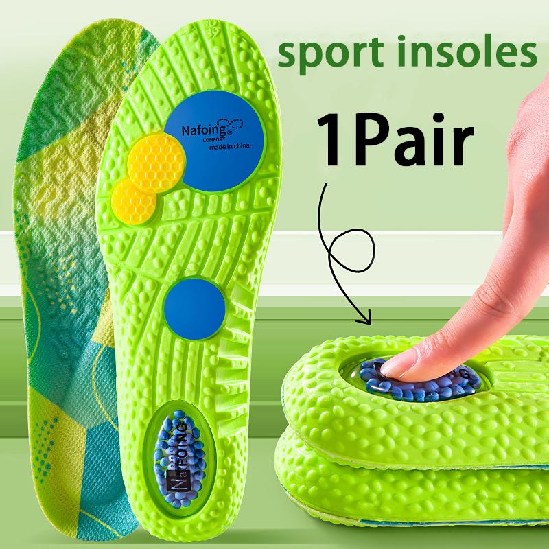 PU air cushion sports insole soft and comfortable sole arch support insole men's and women's elastic shock absorption insole