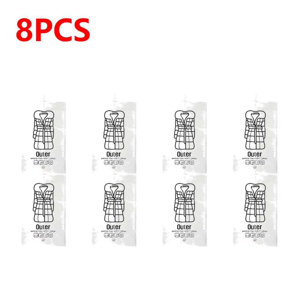 1-10PCS Hang Transparent Vacuum Bag Storage For Clothes Down Jacket Overcoat Compression Home Organizer Wardrobe