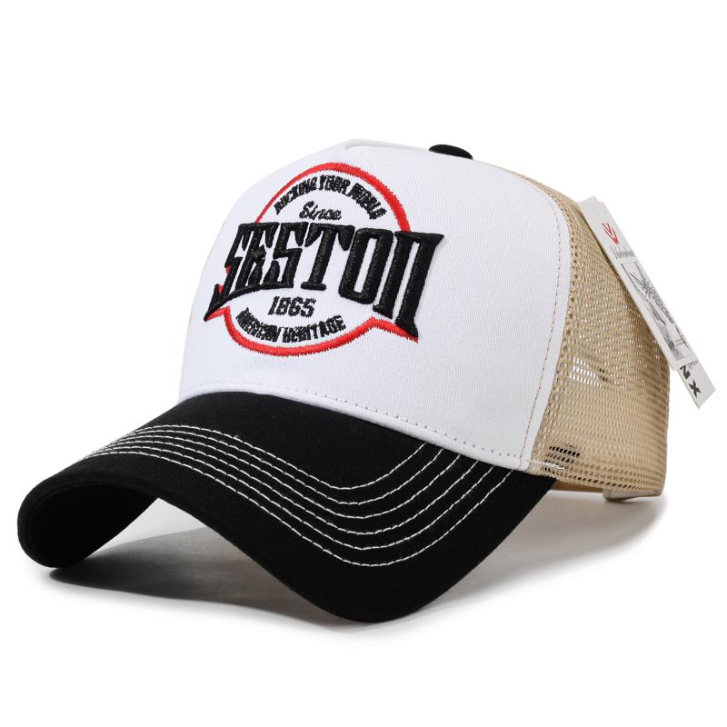 Custom Logo Trucker Hats BSCI Certified Breathable Mesh Back Baseball Caps Vintage Embroidery Adjustable Trucker Caps