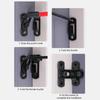 2x Sliding Door Lock Indoor Privacy Lock Wood Gate Barn Door for Latch Stainless Steel Flip Locks Heavy Duty Door Hasp f