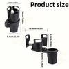 Dual-Layer Rotating Car Cup Holder with Multifunctional Storage