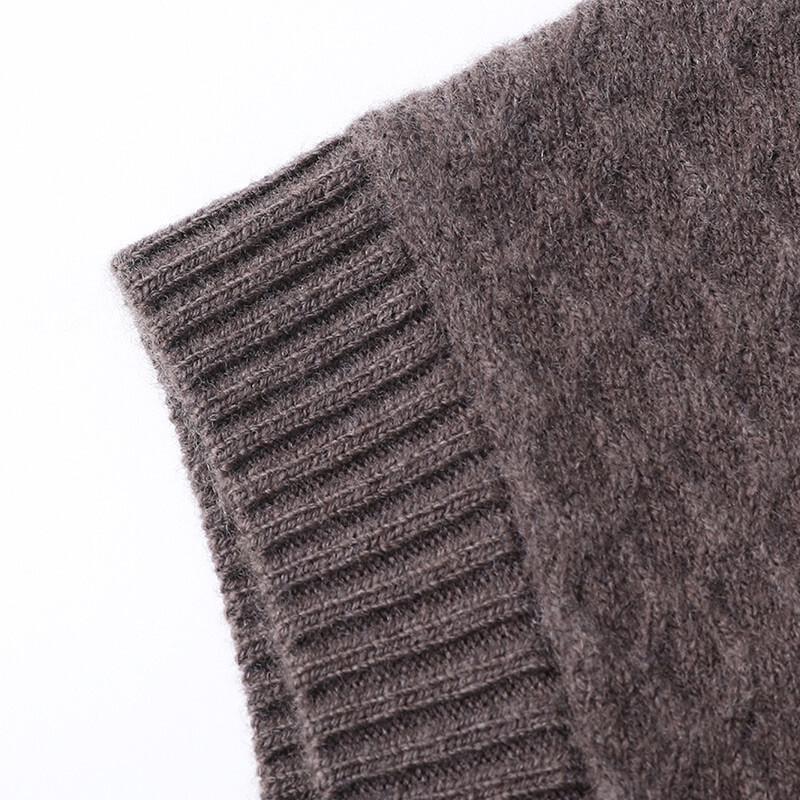 FORTEI Men's 100% Pure Wool Sleeveless Knit Vest