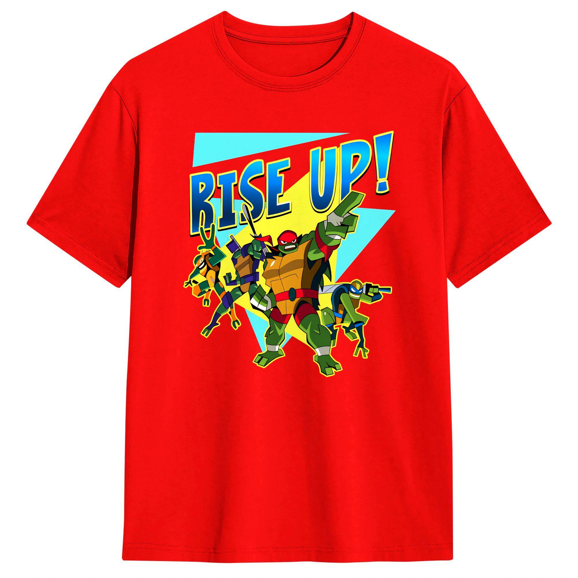 

Oversized TShirt TMNT Rise Up Cotton T Shirts Novelty Tee Shirt for Men Summer Y2K Basic Pattern Short Sleeve Tees S