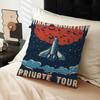 Art Painting Space Retro Alien Travel Landscape Cushion Cover Pillowcase Upholstery Sofa Throw Pillow Home Decor Pillowcas