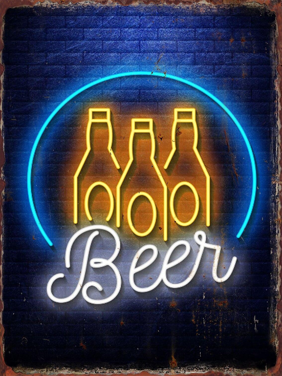 

Винтажные неоновые жестяные таблички с едой Декорация для меню бара и клуба западного ресторана Табличка с узором картофеля фри Ретро металл 20x30cm