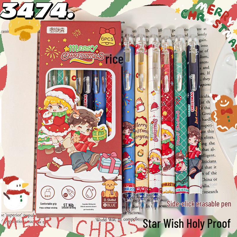 Europäisches Brot Blaue Hitze-löschbare Gelstifte - Geschmeidig, Schnelltrocknend, Stressabbau Schreibwaren für Studenten