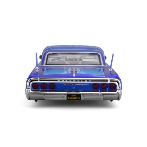 Maisto 1/26 Scale Chevrolet Impala 1964 Blue Custom Lowrider Diecast Model Car (Finished Product) 32547