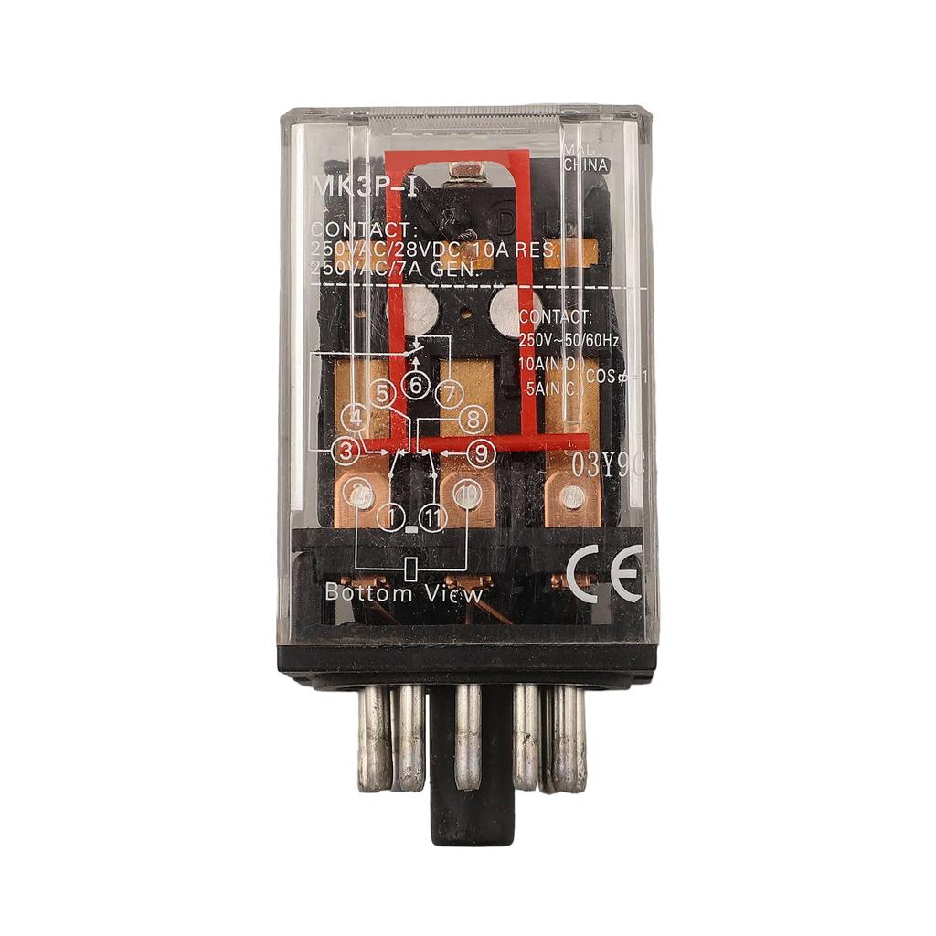 10A 250VAC Relay 11 Pin Relay For Electronic Projects Automatic Control Communication High Temperature Resistance Remote Control