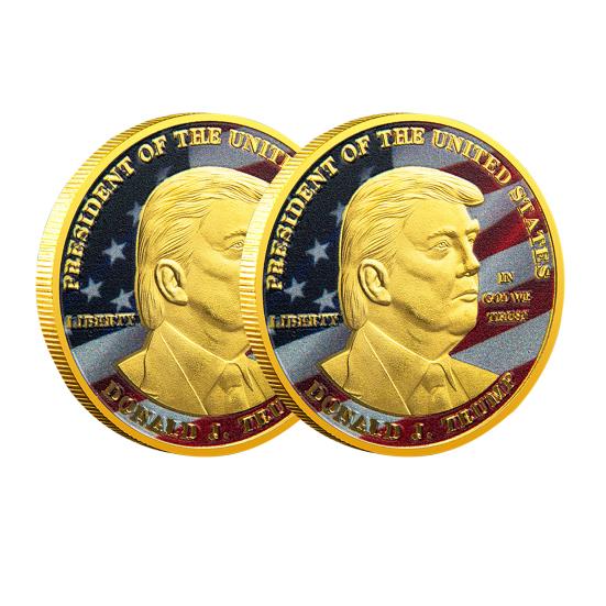 

2/10 шт. памятных монет MAGA с гордостью поддерживают сторонников MAGA, прекрасный сувенир, идеальный подарок, коллекционный предмет для американской истории 2pcs золотистый