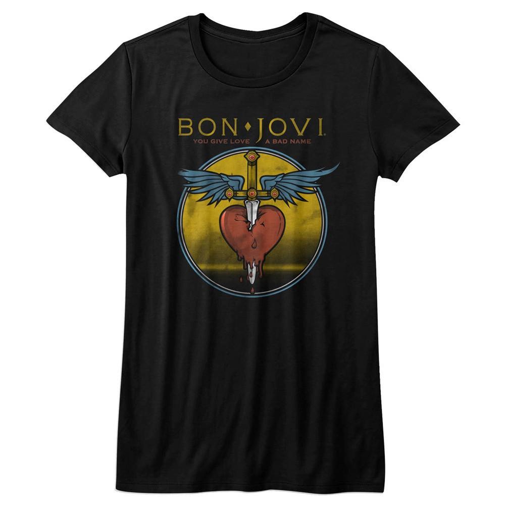 Bon Jovi You Give Love A Bad Name Women s Fitted T Shirt Rock Music Unisex T-Shirt S