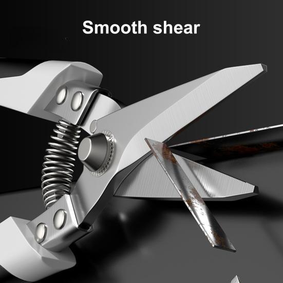 Industrial Grade High Carbon Steel Scissors with Ergonomic Handle for Multi-Purpose Cutting