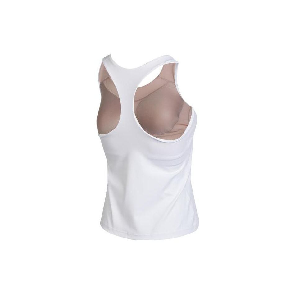 Nike Solid Color Casual Lightweight Breathable Round Neck Sleeveless Top Women Tops White DV9898-100