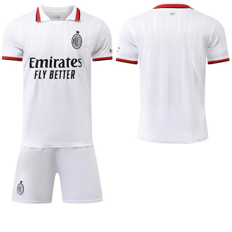 24-25AC away white football jersey No. 10 Leo jersey 9 Giroud No. 7 Morata Serie A jersey #16