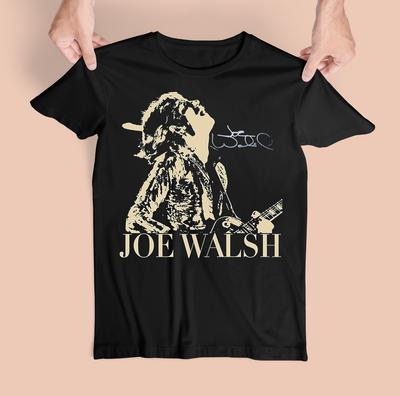 Vintage Joe Walsh In Music Konzert Tour Baumwolle Schwarz Unisex Alle Größen Shirt CM753