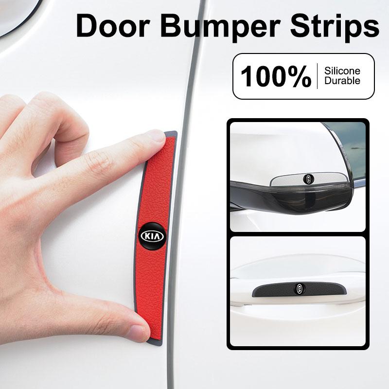 CLFW1 4Pcs Rubber Anti-collision Strip Car Door Scratch Protector Stickers For KIA Soul Cadenza K5 K9 Proceed Niro Sportage EV3 Forte