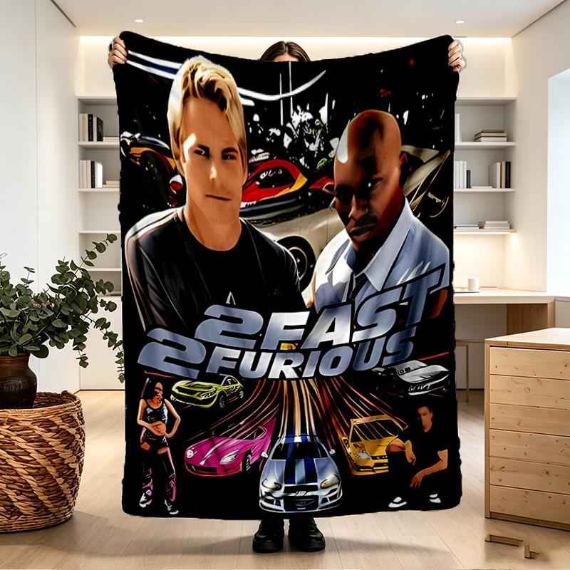Fast & Furious Print Blanket - Soft & Comfortable, for Bedroom, Travel, Sofa, Home Decoration - Birthday Christmas Gift for Friend