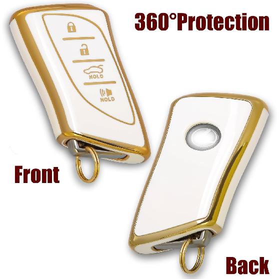 For Lexus Key Fob Cover Keychain KeyCase Compatible With 2018-2024 ES350 RX350H LC500H LS500H UX200 UX250H ES250 ES300H GX460 NX350 NX450