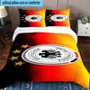 3pcs Germany Football Emblem Printed Bedding Set Duvet Cover Closure Includes 1 Duvet Cover & 2 Pillowcases Bedding Sets Home Decor Gifts