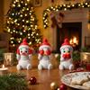 Decorative Winter Desk Accessory 3D Printed Snowman Figurine See No Evil Speak Hear Cute Home Decor Christmas Ornament for Holiday And Office