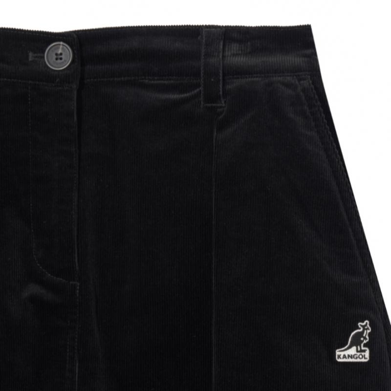 KANGOL Women S Corduroy Cargo Skirt 8121 Black