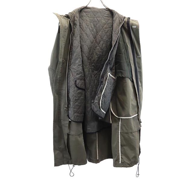 SANYO Sanyo Shokai 3WAY Military coat L khaki Long sleeve quilted liner Men's Used