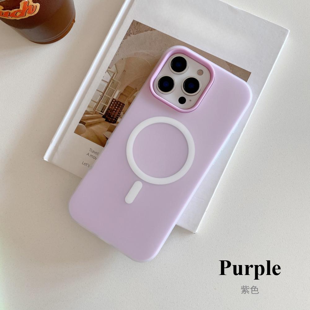 Luxury Candy Matte for Magsafe Case for iPhone 17 Air 16 15 14 13 12 Pro Max 11 16Plus 16E 17Pro Magnetic Clear 2 IN 1 Cover