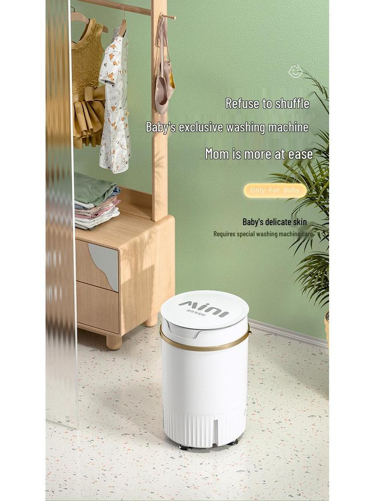 Compact Mini Washing Machine for Socks, Underwear, Dorms & Infant Care