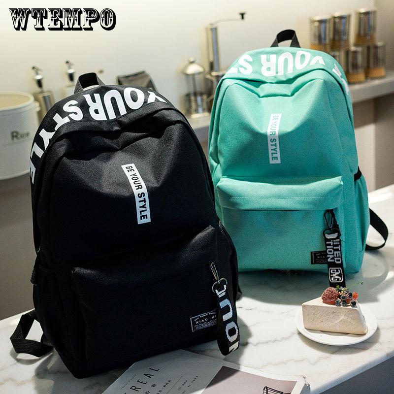Waterproof Solid Color Schoolbag Backpack Student Backpack Schoolbag Backpack Single-piece Handbag