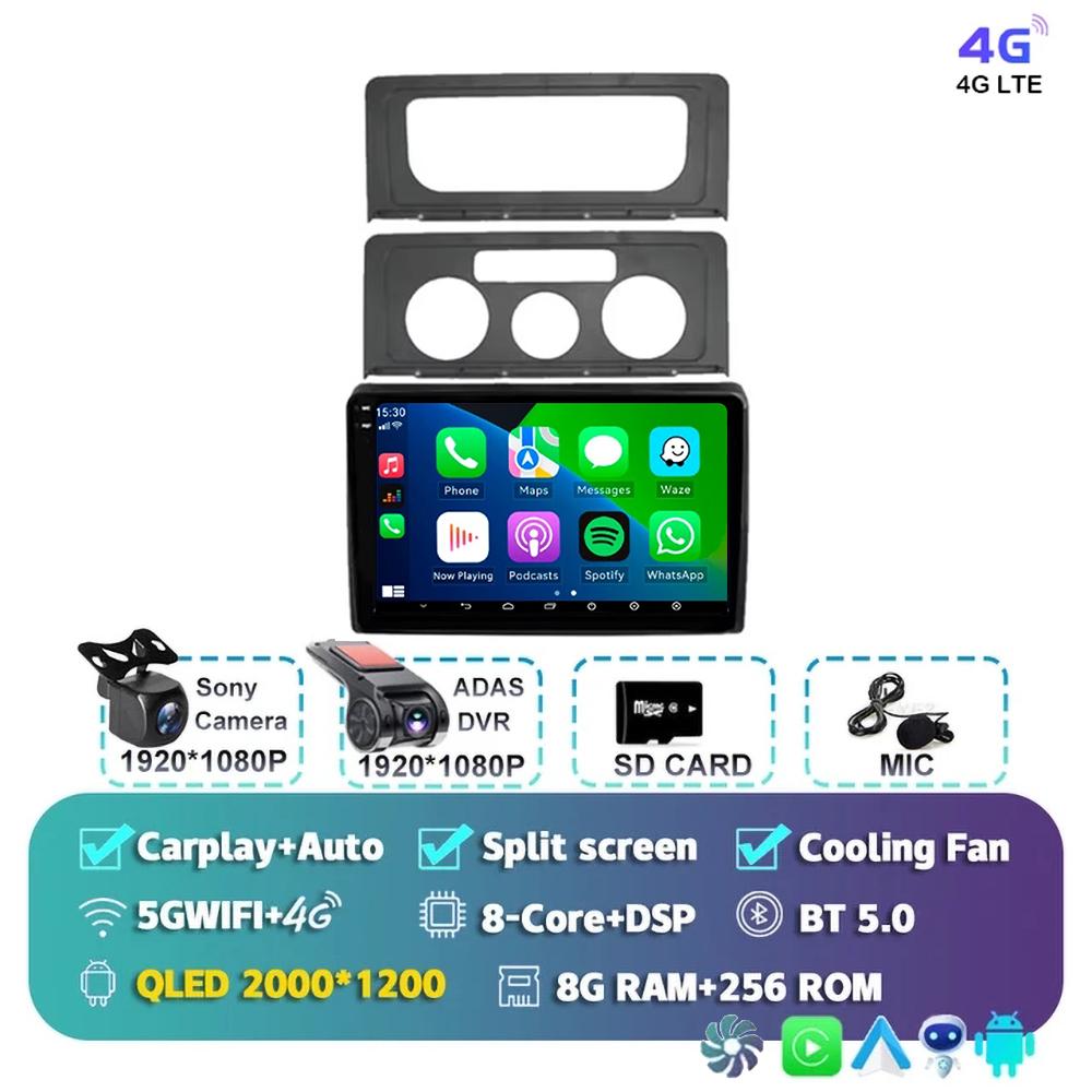 Android14 Carplay Auto Car Radio For Volkswagen VW Caddy 2010-2016  Multimedia Player GPS Stereo DSP WIFI