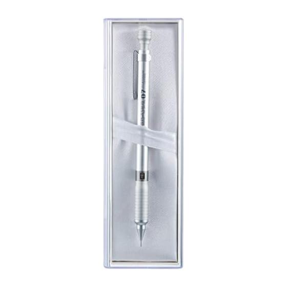 PLATINUM Pro-Use 0.7mm Mechanical Pencil, Silver, MSD-1000C#9, 4mm Guide Pipe for Precise Ruling and Fine Writing, Lightweight, Low Center of