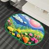 Ins Wind 3D Rainbow Diatom Mud Floor Mat Shower Room Water-Absorbing Quick-Drying Floor Mat Household Non-Slip And Dirt-Resistant Bathroom Floor Mat