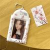 Llaveros Porta Tarjetas Fotográficas de PVC con Flores de Sakura Rosa Tarjeta de Idol Kpop de 3 Pulgadas Carpeta de Tarjetas Dulces Regalos de Moda para Estudiantes Venta al por Mayor