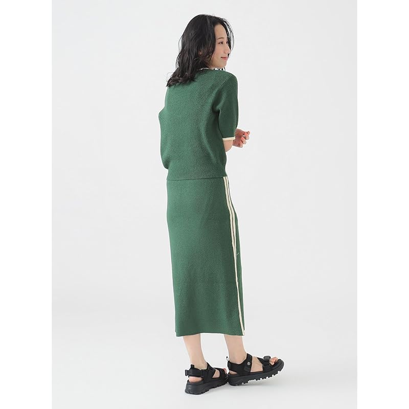 [Beaming life store by BEAMS] S/S Knit/knit vest bouclé knit polo shirt ladies GREEN ONE SIZE