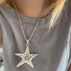 Y2K Retro Starfish Necklace for Women - Niche Subculture Style Collarbone Chain