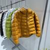 European light and thin hooded down jacket women's short white duck down autumn and winter new ribs loose warm jacket